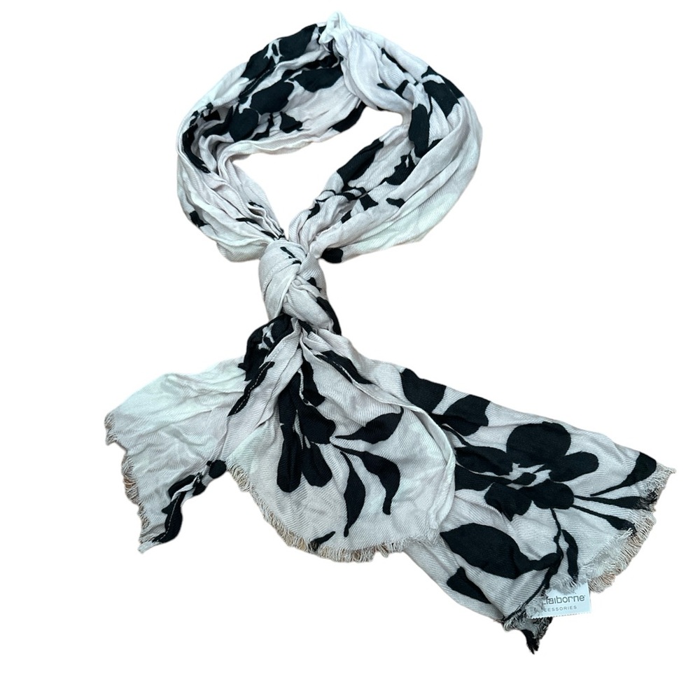 NWT Liz Claiborne cream floral scarf, one size fits most